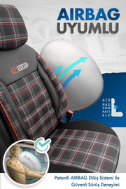 Otom Gti Sports Design Ekstra Destekli Oto Koltuk Kılıfı
