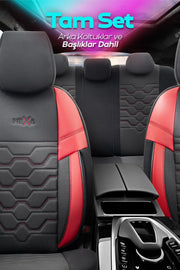 Otom Yeni Hexa Design Stitch Tech Oto Koltuk Kılıfı Tam Set