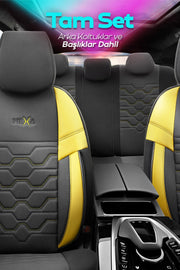 Otom Yeni Hexa Design Stitch Tech Oto Koltuk Kılıfı Tam Set