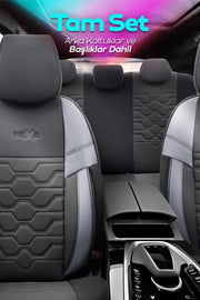 Otom Yeni Hexa Design Stitch Tech Oto Koltuk Kılıfı Tam Set