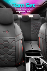 Otom Yeni Hexa Design Stitch Tech Oto Koltuk Kılıfı Tam Set