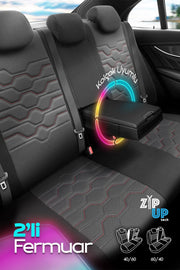 Otom Yeni Hexa Design Stitch Tech Oto Koltuk Kılıfı Tam Set