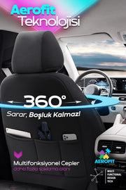 Otom Yeni Hexa Design Stitch Tech Oto Koltuk Kılıfı Tam Set
