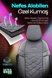 Otom Yeni Hexa Design Stitch Tech Oto Koltuk Kılıfı Tam Set