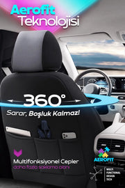 Otom Yeni Hexa Design Stitch Tech Oto Koltuk Kılıfı Tam Set