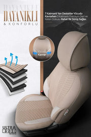 Otom Advanced Design Universal Deri Oto Koltuk Kılıfı - OtomBayi