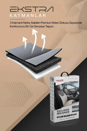 Otom Exclusive Koruyucu Oto Koltuk Minderi Premium Keten - OtomBayi