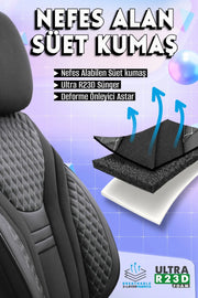 Otom Infinity Design Ekstra Destekli Oto Koltuk Kılıfı Tam Set - OtomBayi