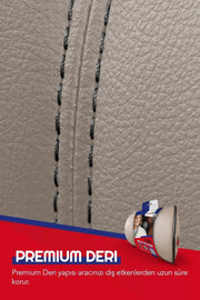 Otom Premium Deri Dikiş Detaylı Boyun Yastığı - OtomBayi