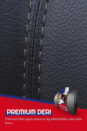 Otom Premium Deri Dikiş Detaylı Boyun Yastığı - OtomBayi