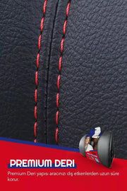 Otom Premium Deri Dikiş Detaylı Boyun Yastığı - OtomBayi