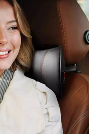 Otom Premium Deri Dikiş Detaylı Boyun Yastığı - OtomBayi