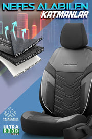 Otom Reflective Design Stitch Tech Oto Koltuk Kılıfı Tam Set - OtomBayi