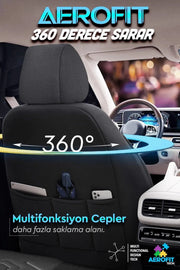 Otom Reflective Design Stitch Tech Oto Koltuk Kılıfı Tam Set - OtomBayi