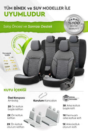 Otom Reflective Design Stitch Tech Oto Koltuk Kılıfı Tam Set - OtomBayi