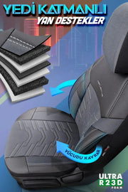 Otom Reflective Design Stitch Tech Oto Koltuk Kılıfı Tam Set - OtomBayi