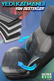 Otom Reflective Design Stitch Tech Oto Koltuk Kılıfı Tam Set - OtomBayi