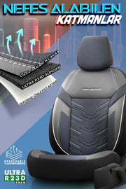 Otom Reflective Design Stitch Tech Oto Koltuk Kılıfı Tam Set - OtomBayi