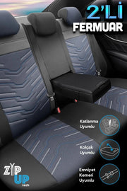 Otom Reflective Design Stitch Tech Oto Koltuk Kılıfı Tam Set - OtomBayi