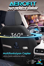 Otom Reflective Design Stitch Tech Oto Koltuk Kılıfı Tam Set - OtomBayi
