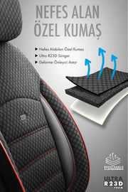 Otom Sport Plus Ekstra Destekli Özel Dokulu Oto Koltuk Kılıfı - OtomBayi
