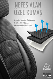 Otom Sport Plus Ekstra Destekli Özel Dokulu Oto Koltuk Kılıfı - OtomBayi