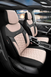 Otom Yeni Carbon Design Dokulu Kumaş Oto Koltuk Kılıfı Tam Set - OtomBayi