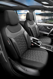 Otom Yeni Carbon Design Dokulu Kumaş Oto Koltuk Kılıfı Tam Set - OtomBayi