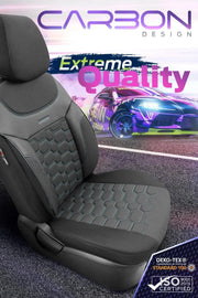 Otom Yeni Carbon Design Dokulu Kumaş Oto Koltuk Kılıfı Tam Set - OtomBayi