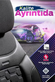 Otom Yeni Carbon Design Dokulu Kumaş Oto Koltuk Kılıfı Tam Set - OtomBayi