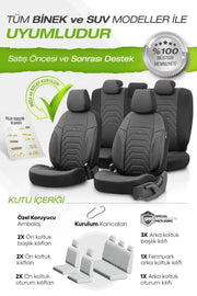 Otom Yeni Core Design Premium Deri Oto Koltuk Kılıfı Tam Set - OtomBayi