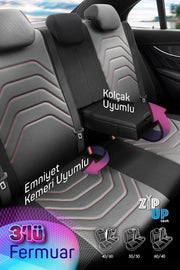 Otom Yeni Core Design Premium Deri Oto Koltuk Kılıfı Tam Set - OtomBayi