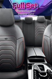 Otom Yeni Core Design Premium Deri Oto Koltuk Kılıfı Tam Set - OtomBayi
