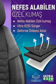 Otom Yeni Elegance Design Özel Tasarım Oto Koltuk Kılıfı Tam Set - OtomBayi