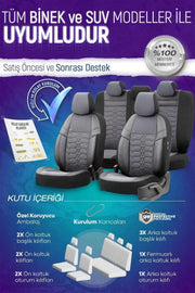 Otom Yeni Elegance Design Özel Tasarım Oto Koltuk Kılıfı Tam Set - OtomBayi